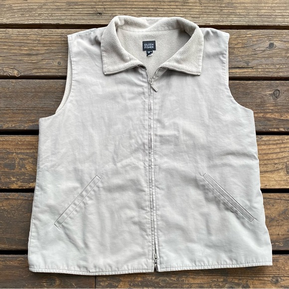 Eileen fisher zip up vest fleece vest - Picture 5 of 5